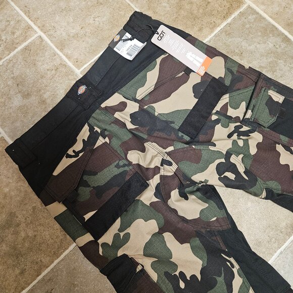 Dickies GDT Premium Flex Work Pants Mens 38x34 Camo Ripstop Cargo Double Knee - Picture 5 of 14